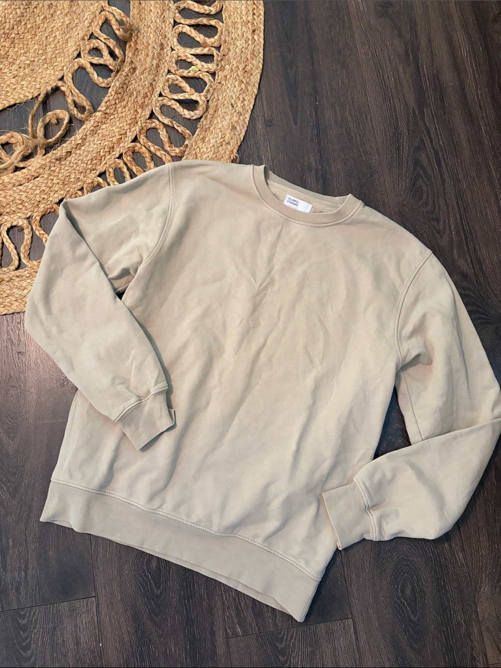 Women's Colorful Standard Crewneck Sweater in Beige — Classic Everyday Pullover